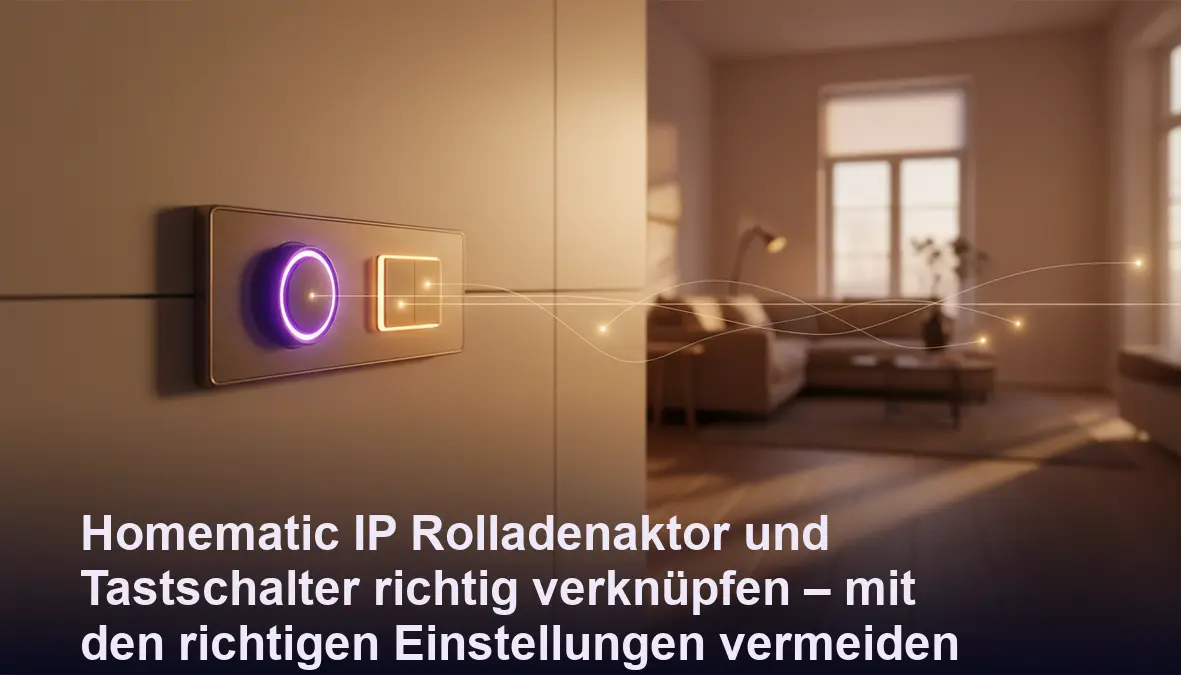 Smart-Home-Steuerung: Homematic IP Rolladenaktor und Tastschalter in perfekter Verknüpfung